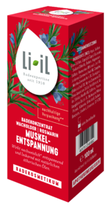 Abbildung des Li-iL Badekonzentrats Muskel-Entspannung mit Wacholder