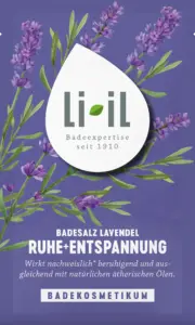 Abbildung des Li-iL Badesalzes Ruhe + Entspannung mit Lavendel