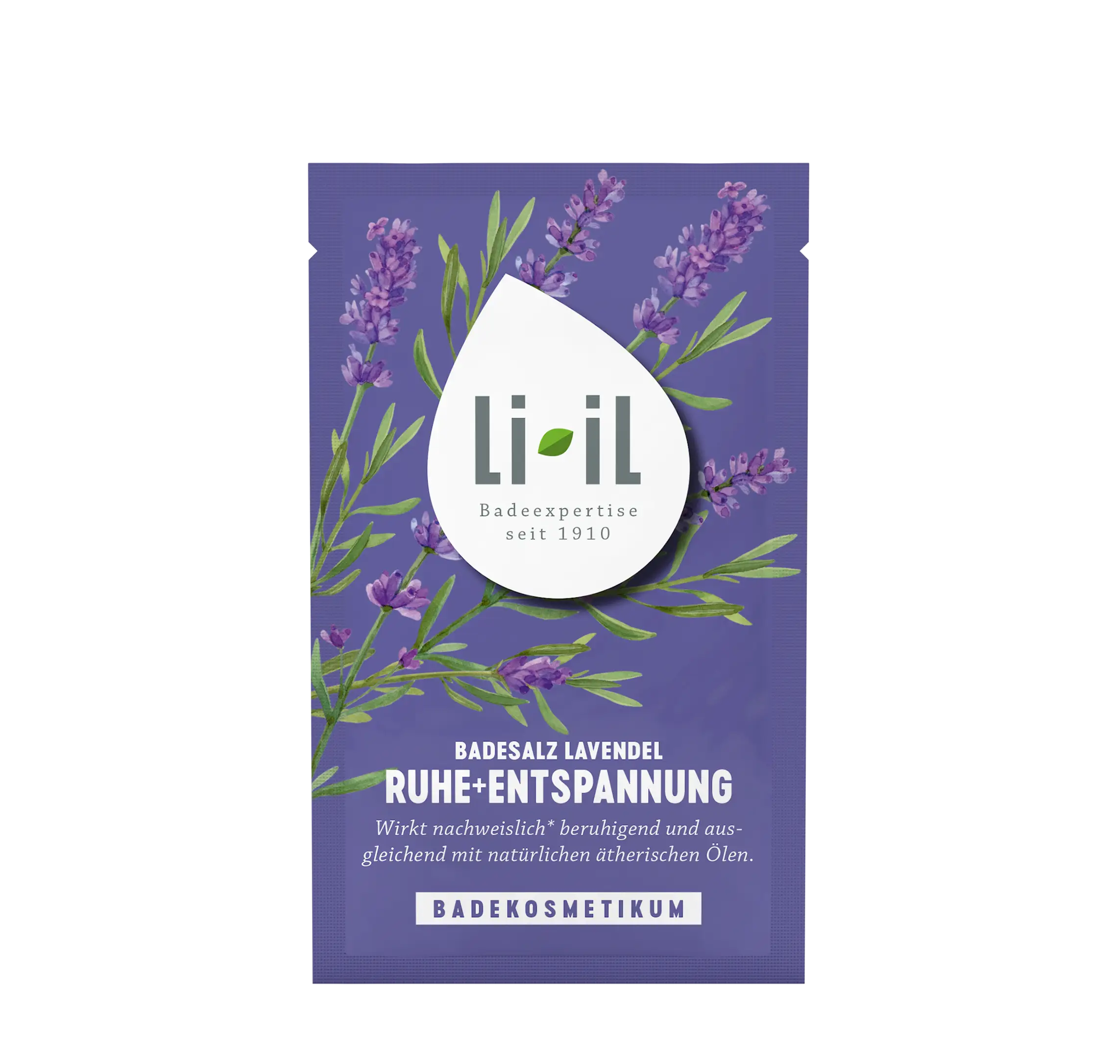 Abbildung des Li-iL Badesalzes Ruhe + Entspannung mit Lavendel