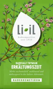 Abbildung des Li-iL Badesalzes Erkältungszeit mit Thymian