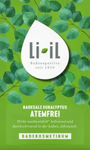 Abbildung des Li-iL Badesalzes Atemfrei mit Eukalyptus