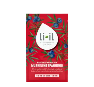 Abbildung des Li-iL Badesalzes Muskel-Entspannung mit Wacholder