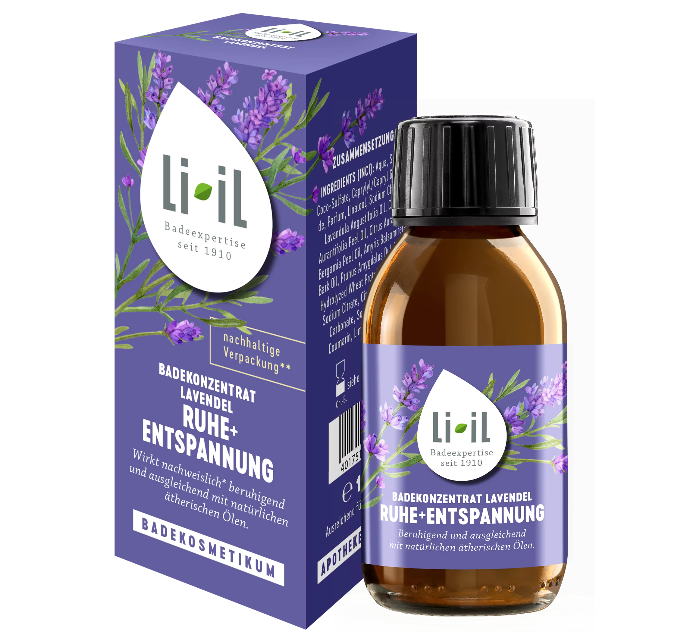 Badekonzentrat Ruhe 100ml Li-iL Badekonzentrat Lavendel
